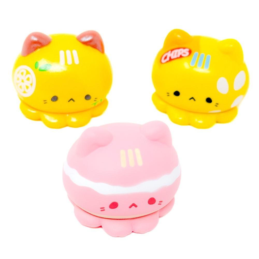 Octcats Snack Shop Series Blind Bag Vinyl Figures Lot of 3 Kawaii Cat Octopus